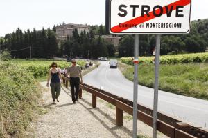 La via Francigena a Strove (foto Provincia di Siena)